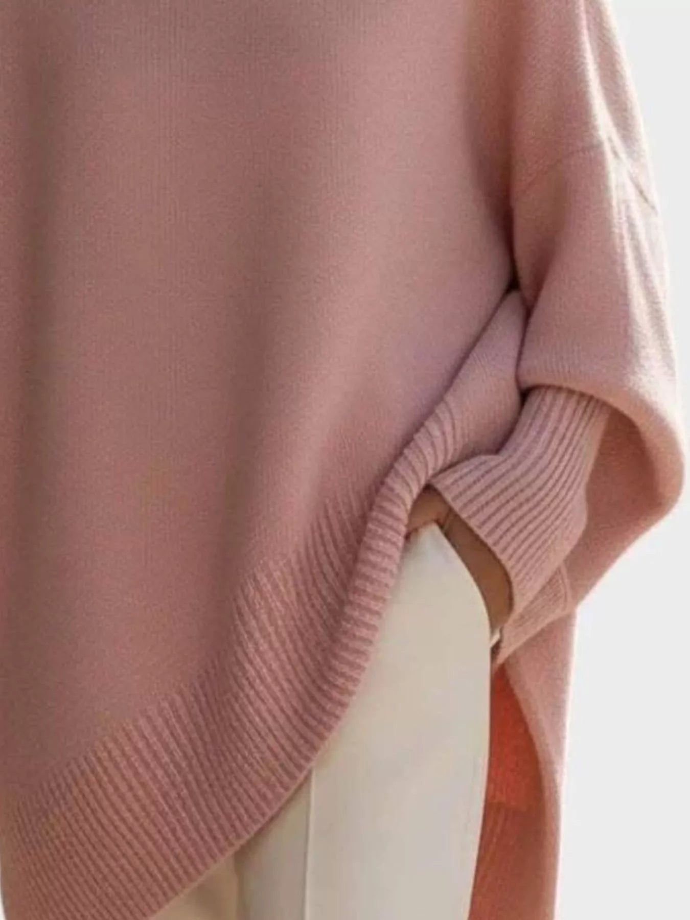 Oversized Batwing Sleeve Round Neck Sweater - Salt & Stone