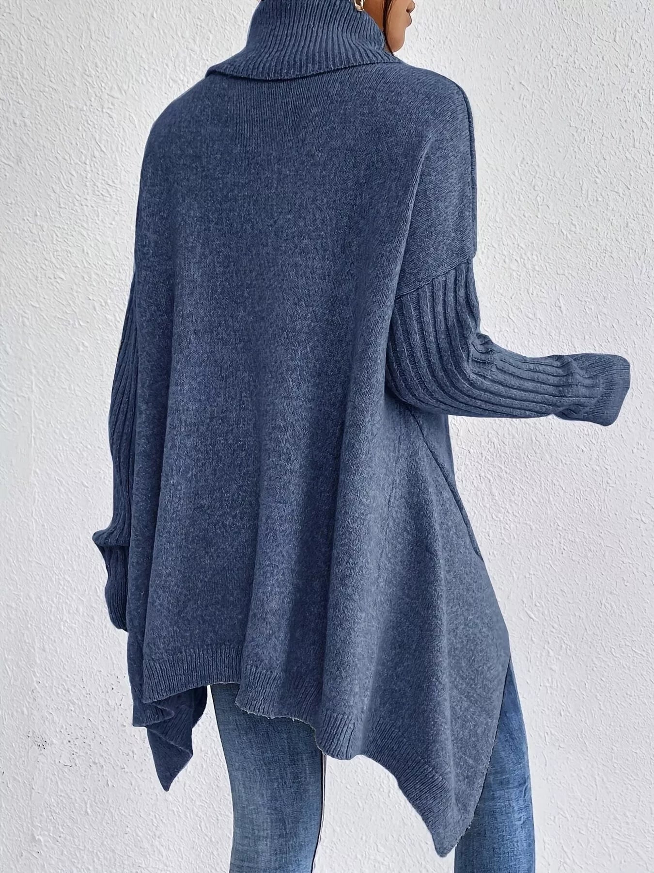 Turtleneck Dropped Shoulder Sweater - Salt & Stone