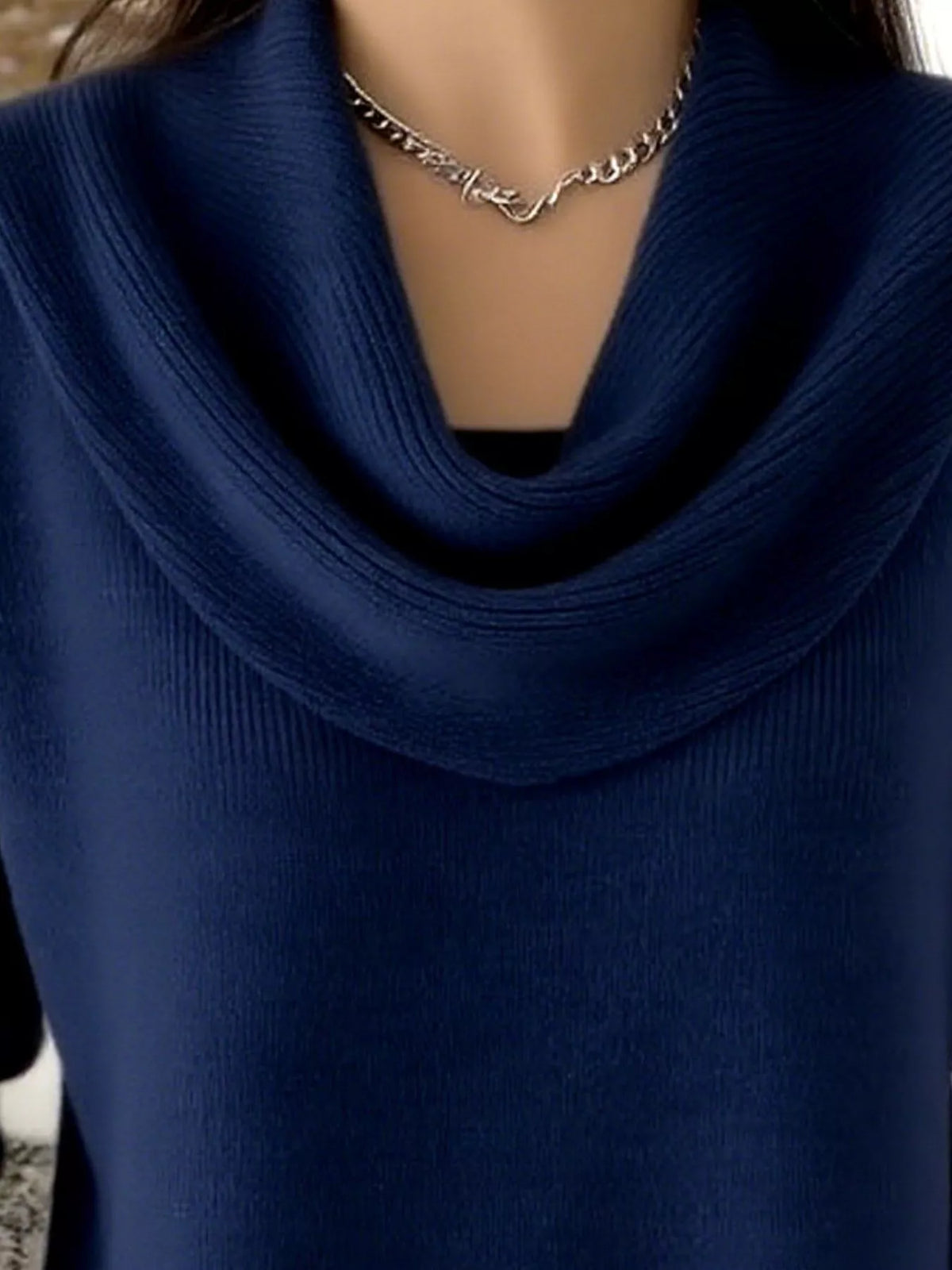 Full Size Cowl Neck Solid Color Sweater Plus Size - Salt & Stone