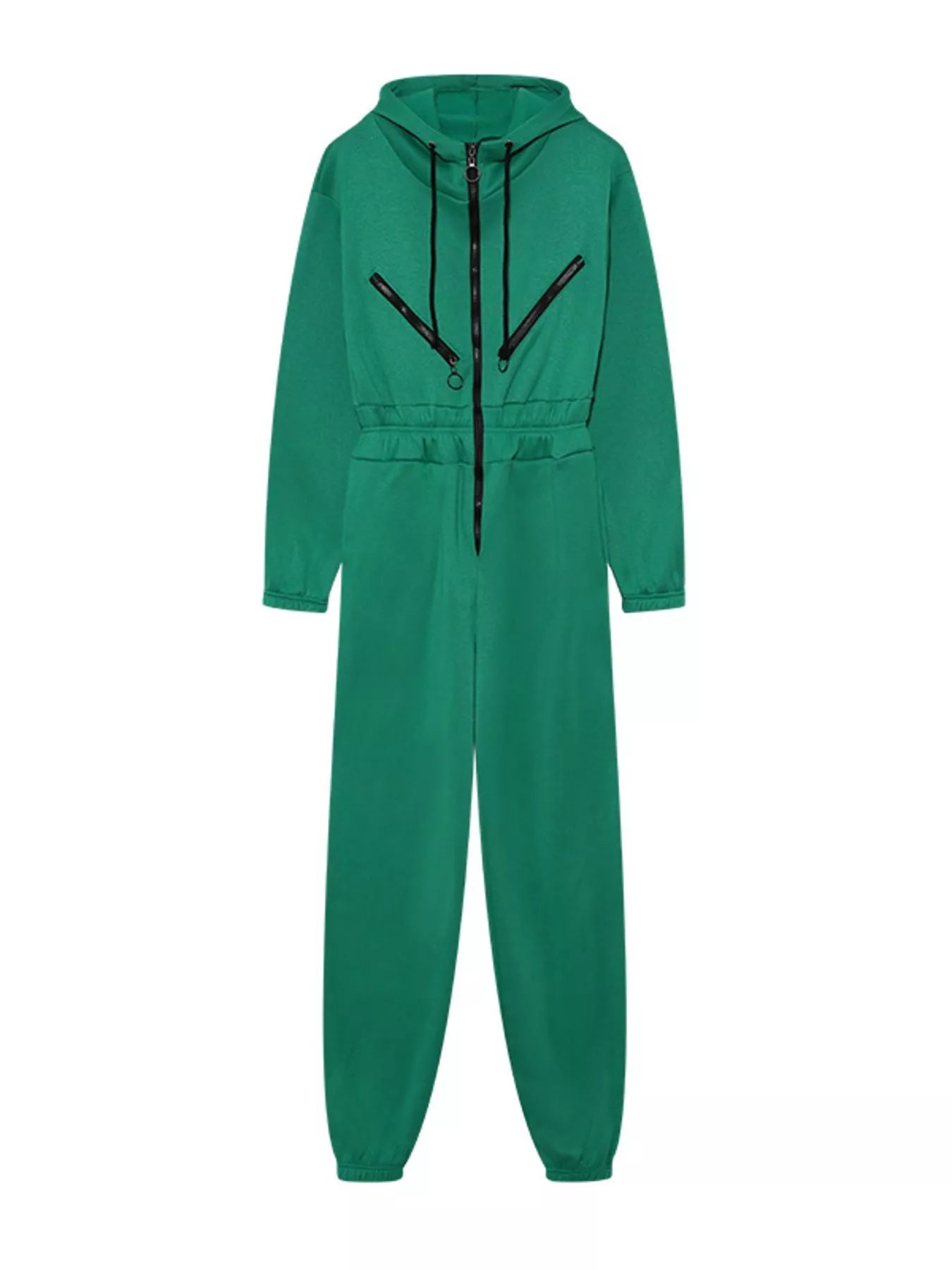 Hooded Zip - Up Long Sleeve Jumpsuit - Salt & Stone