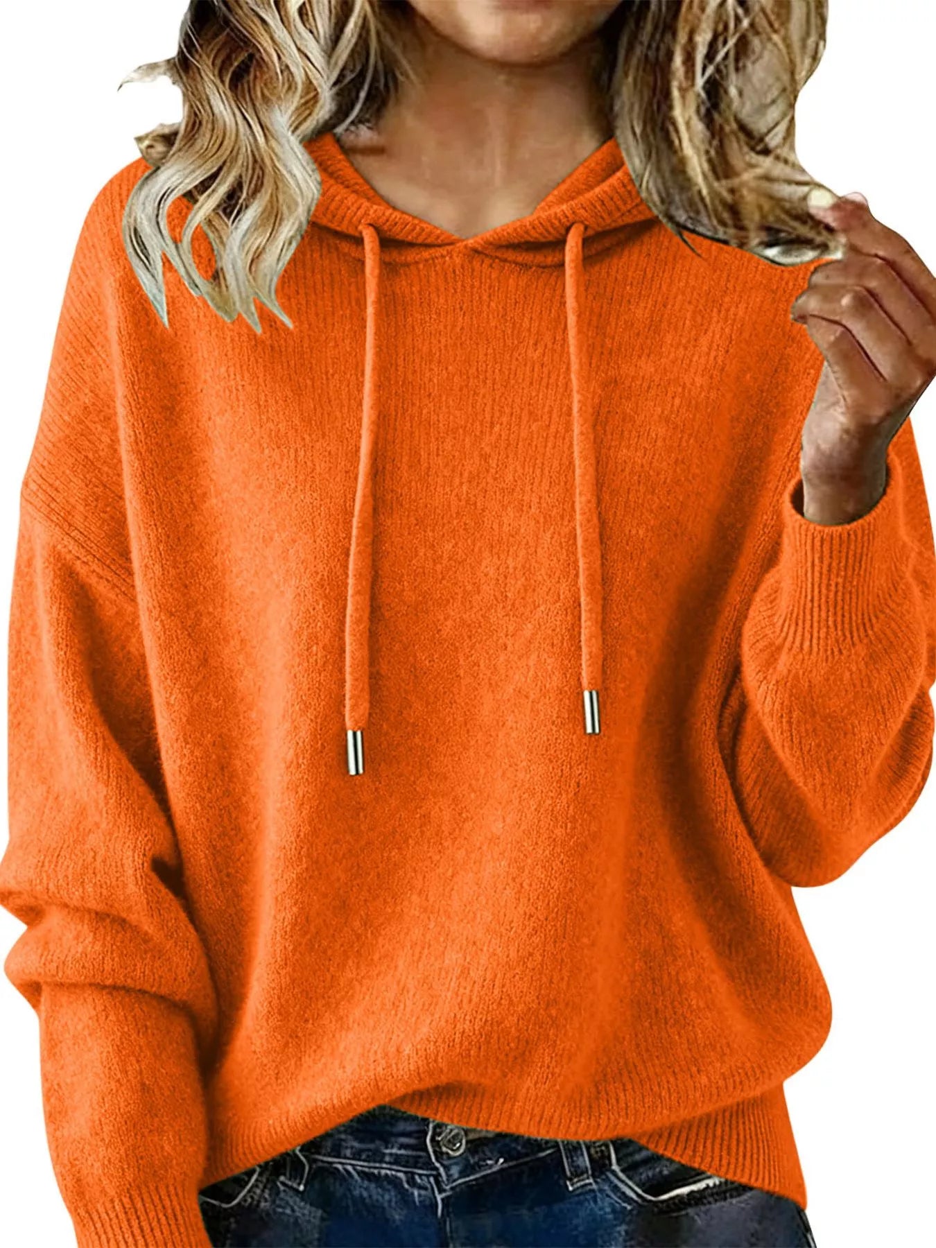 Drawstring Long Sleeve Hooded Sweater - Salt & Stone
