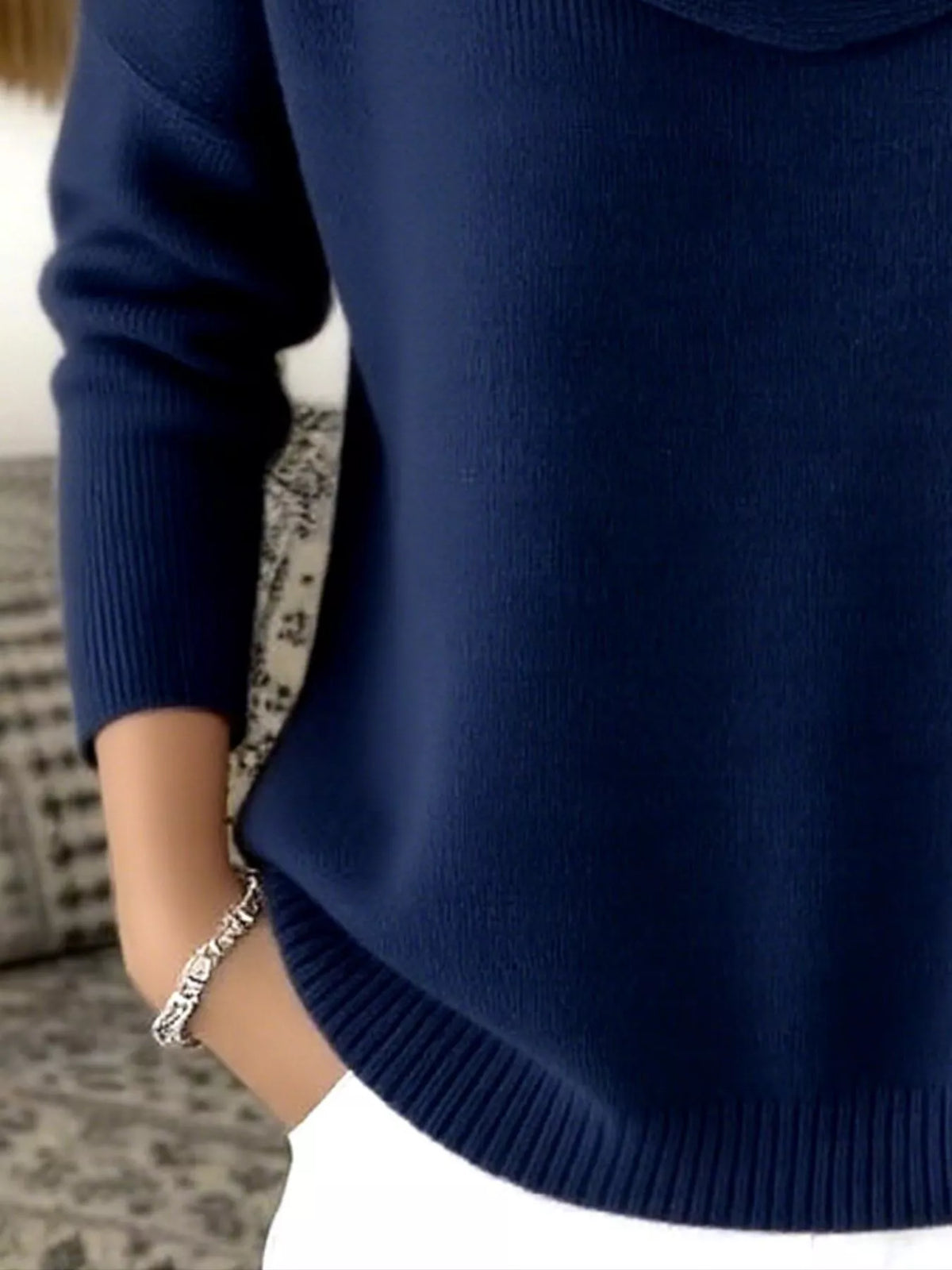 Full Size Cowl Neck Solid Color Sweater Plus Size - Salt & Stone