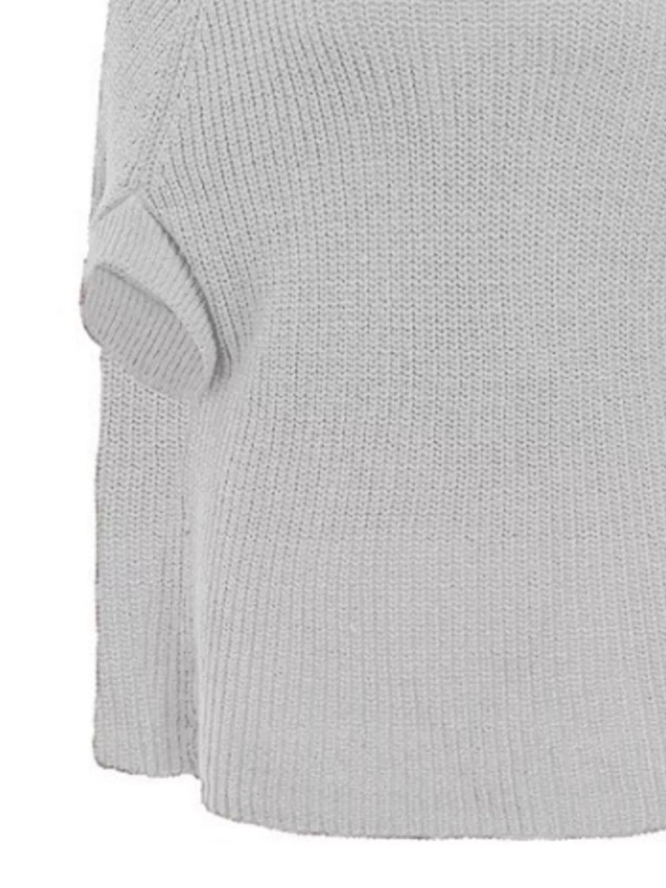 Full Size Turtleneck Knitted Cape Sweater Plus Size - Salt & Stone