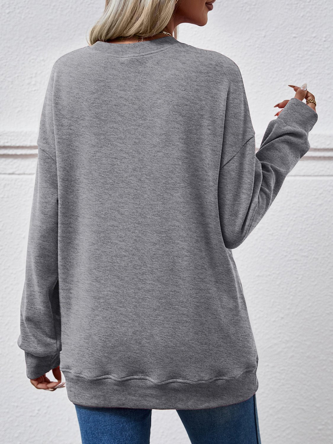 Dropped Shoulder Sweatshirt with Pockets - Salt & Stone