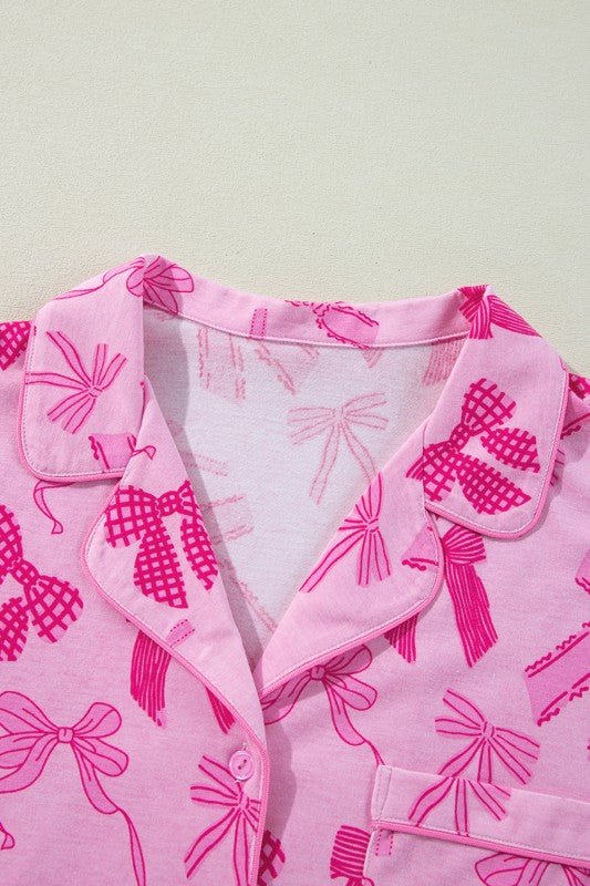 Valentine Bow Shirt and Shorts Pajamas Set - Salt & Stone