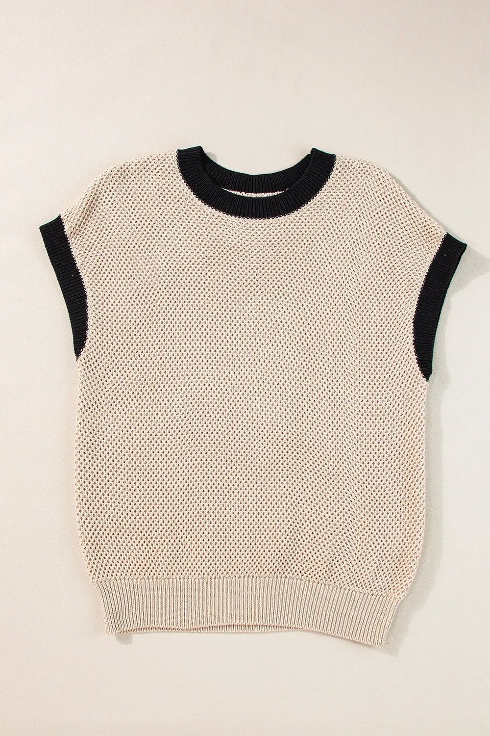 Textured Knit Sweater with Contrast Trim Details - Salt & Stone