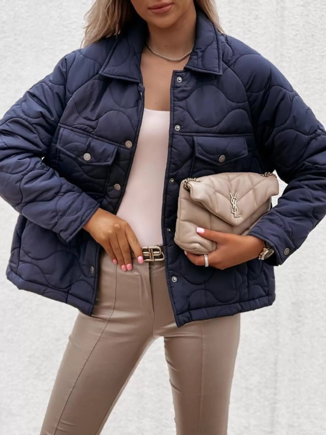 Quilted Snap - Down Casual Jacket - Salt & Stone