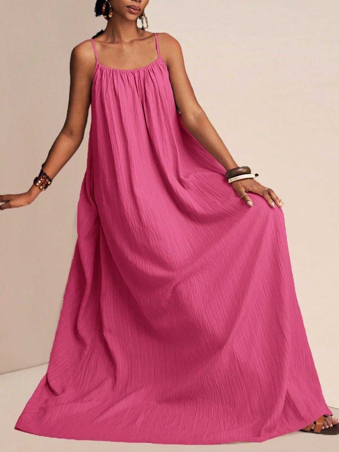 Spaghetti Strap Flowy Maxi Dress - Salt & Stone