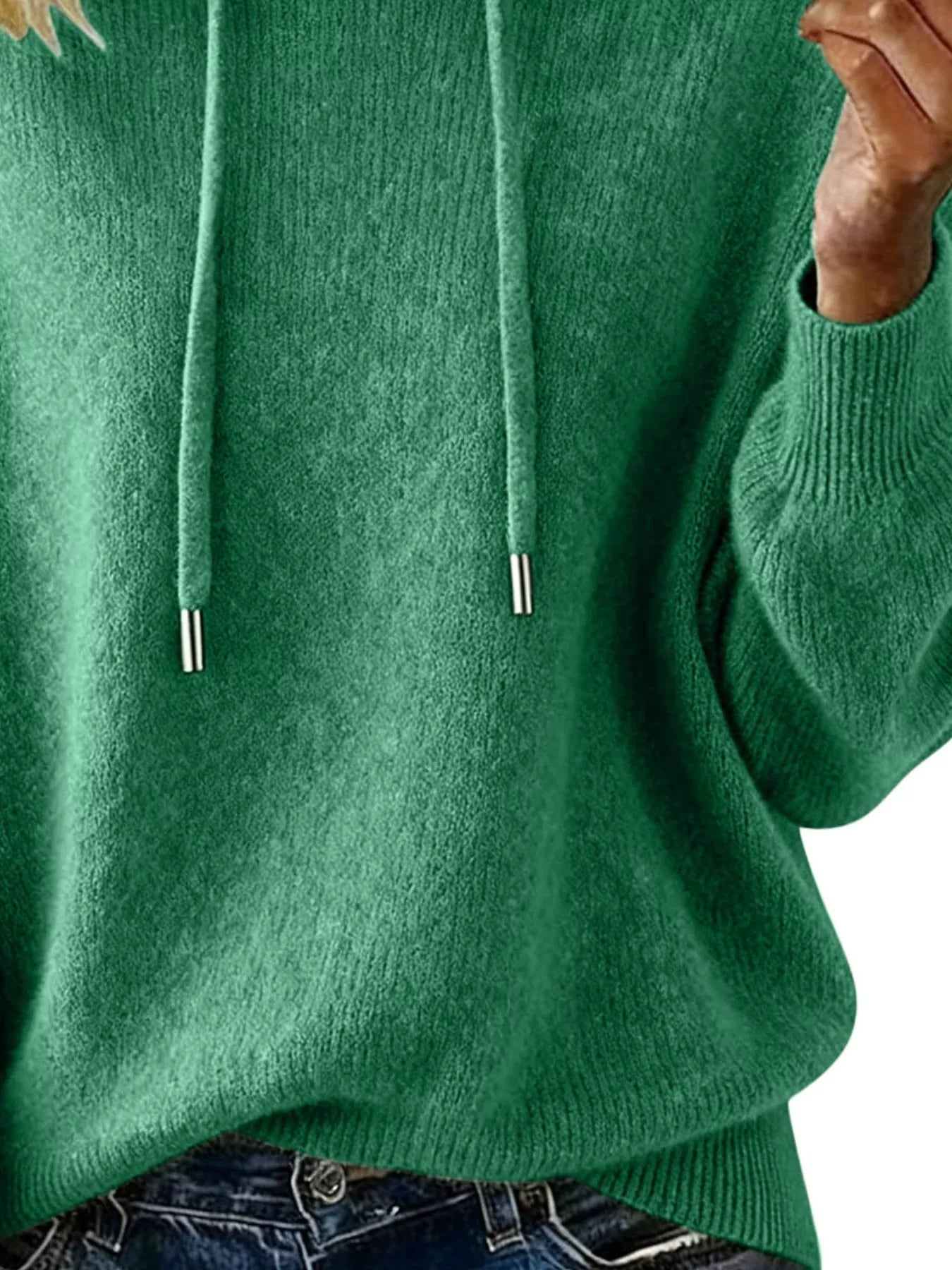 Drawstring Long Sleeve Hooded Sweater - Salt & Stone