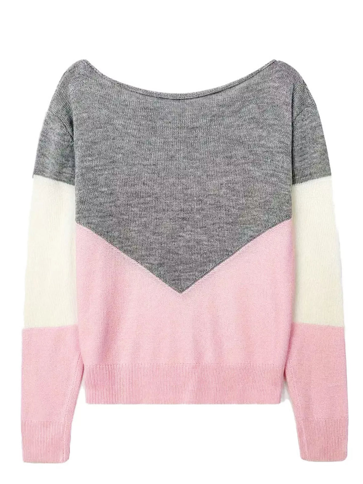 Openwork Color Block Sweater - Salt & Stone