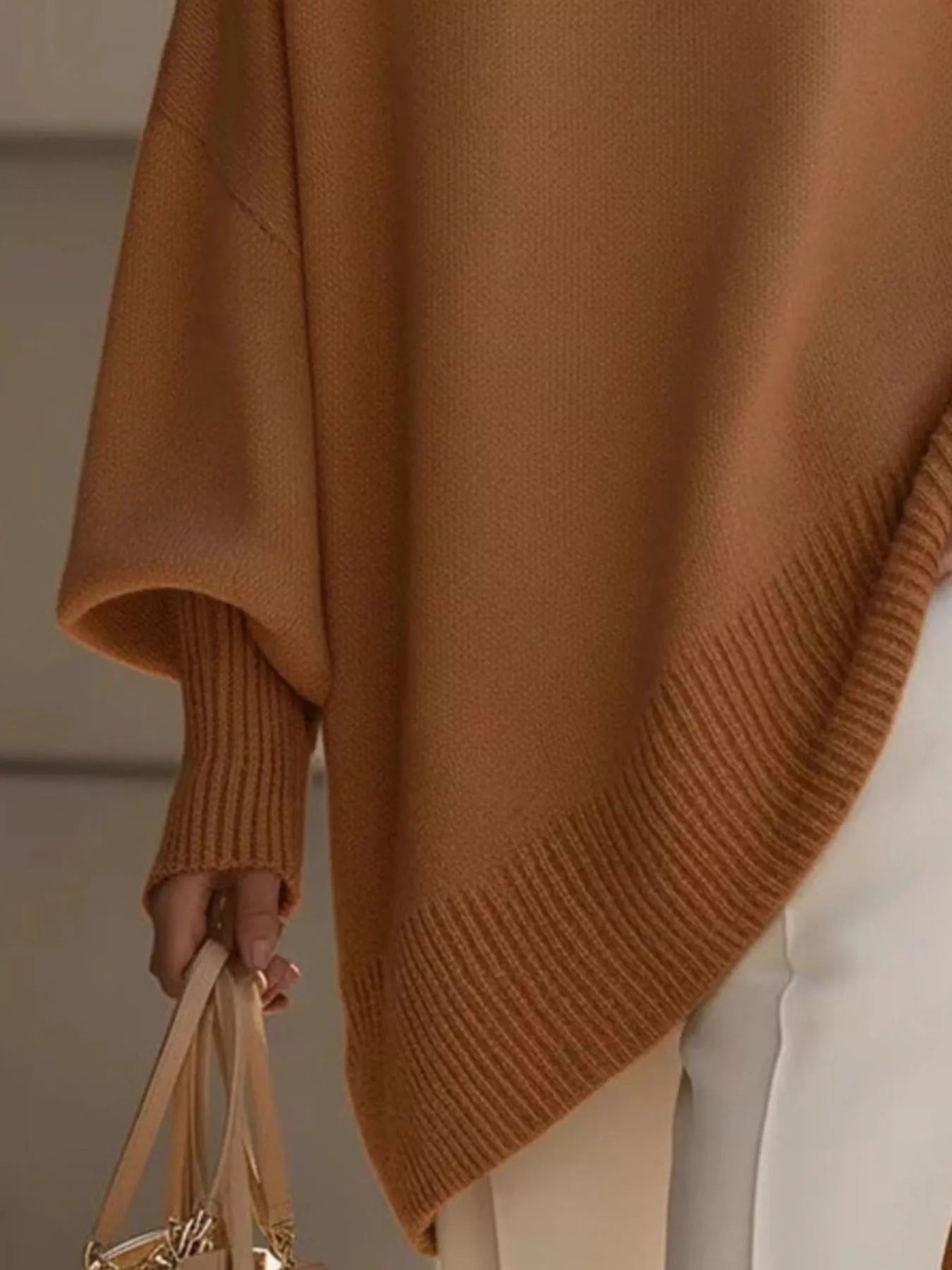 Oversized Batwing Sleeve Round Neck Sweater - Salt & Stone
