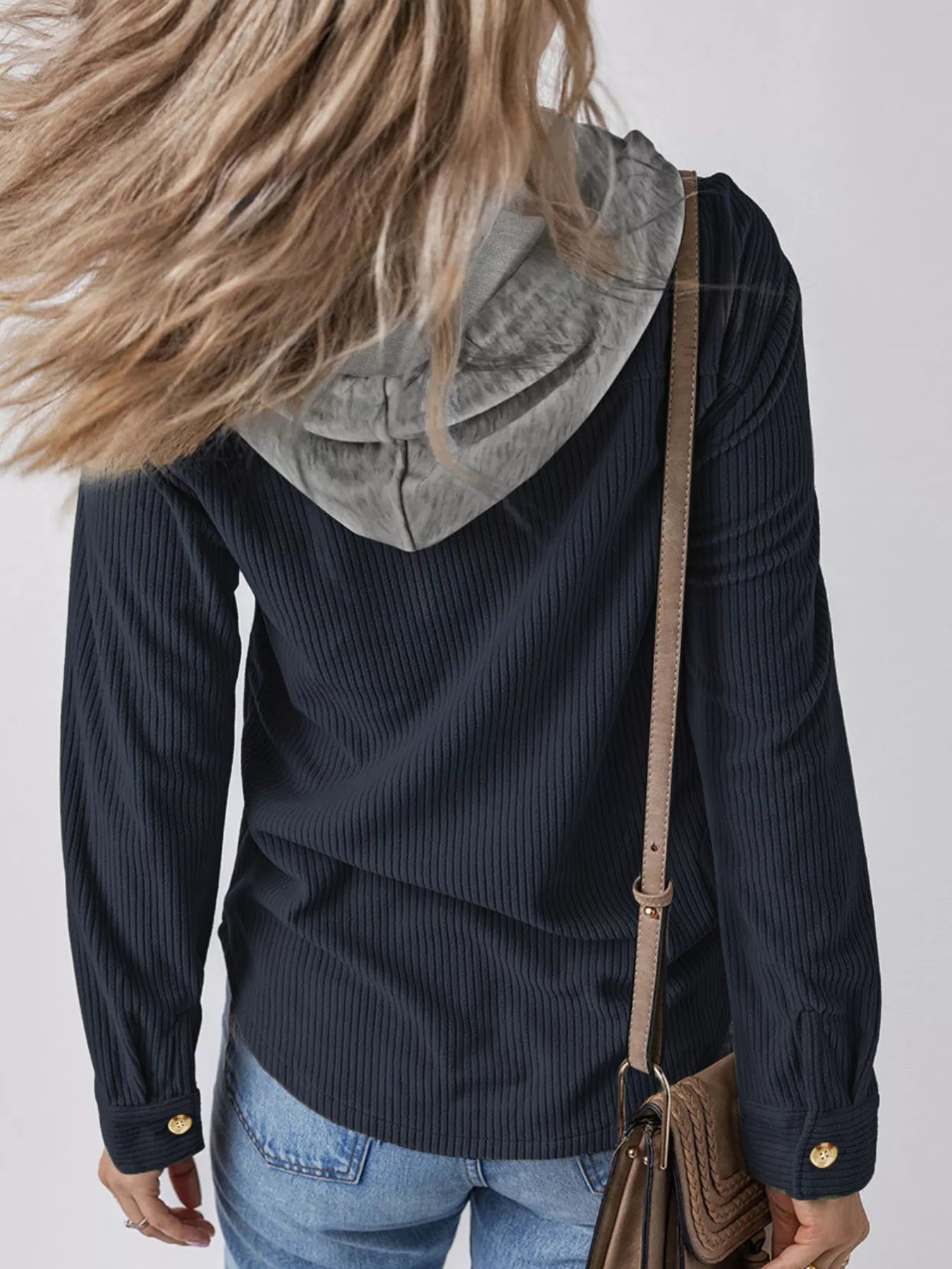 Hooded Corduroy Button - Down Jacket - Salt & Stone