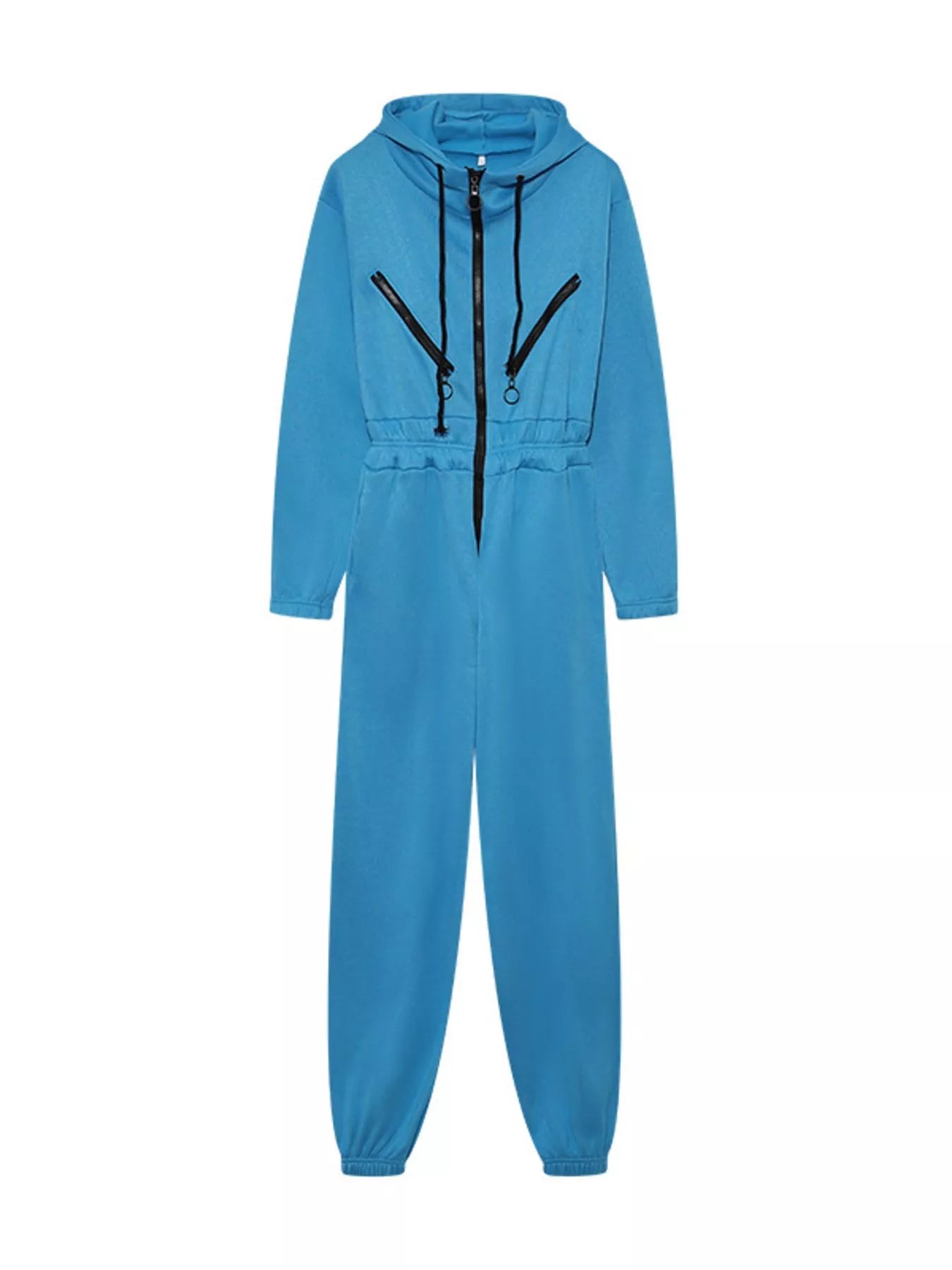 Hooded Zip - Up Long Sleeve Jumpsuit - Salt & Stone