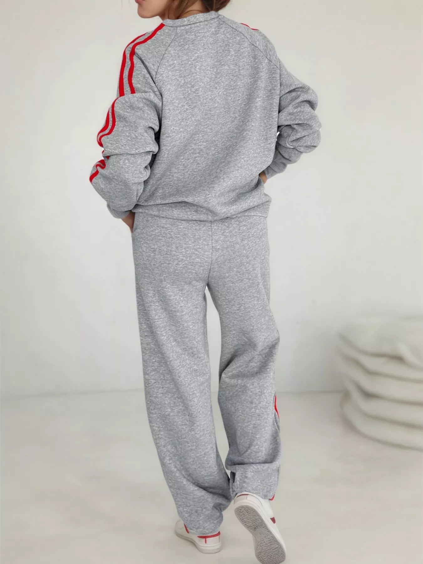 Casual Striped Sweatshirt and Pants Set - Salt & Stone