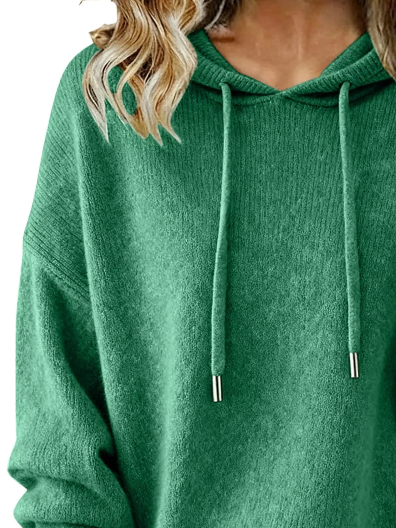 Drawstring Long Sleeve Hooded Sweater - Salt & Stone