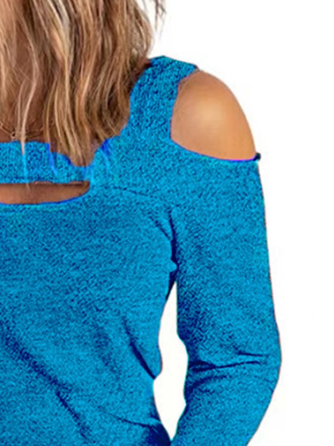 Full Size Cutout Cold Shoulder Blouse - Salt & Stone