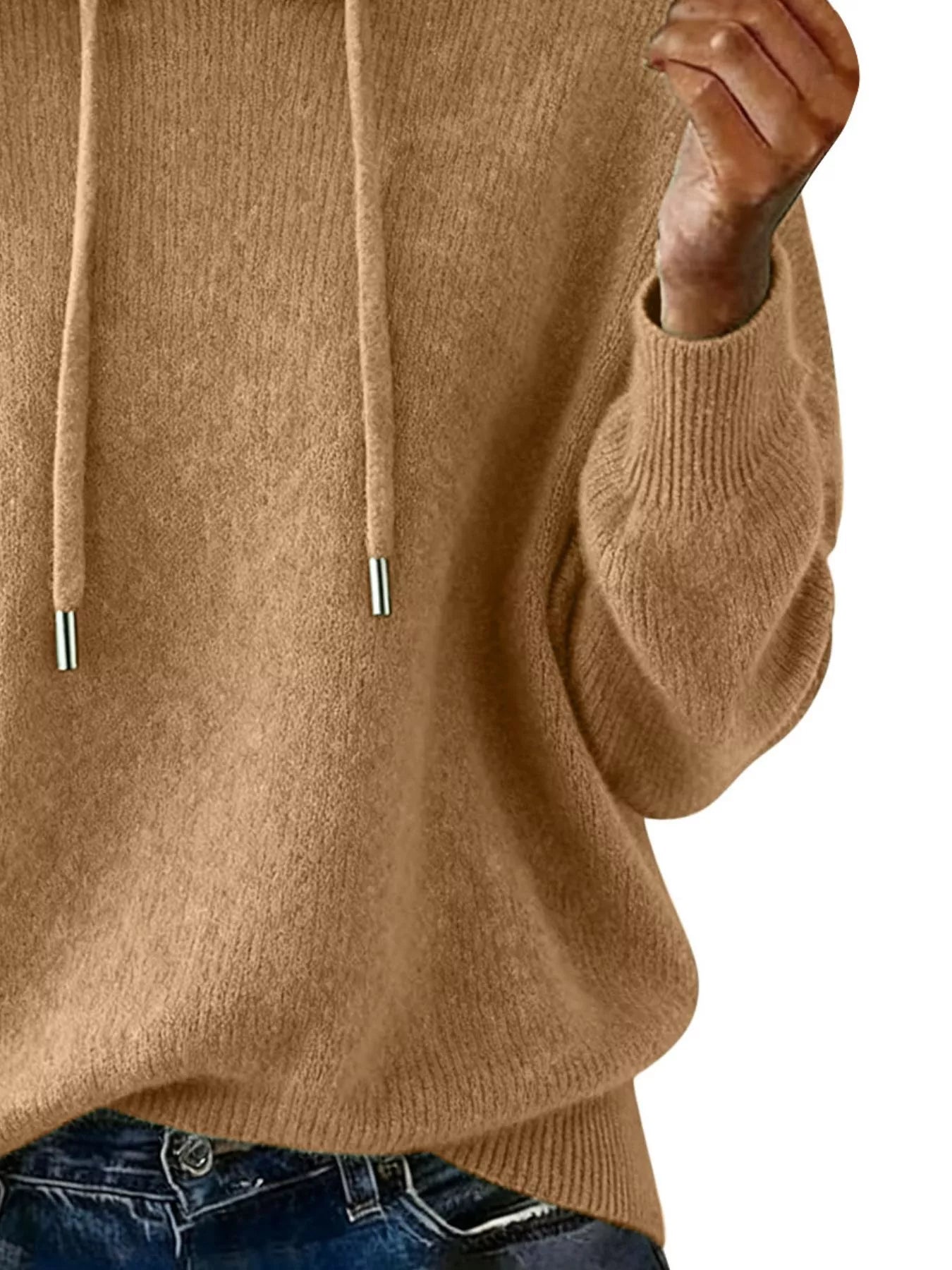 Drawstring Long Sleeve Hooded Sweater - Salt & Stone