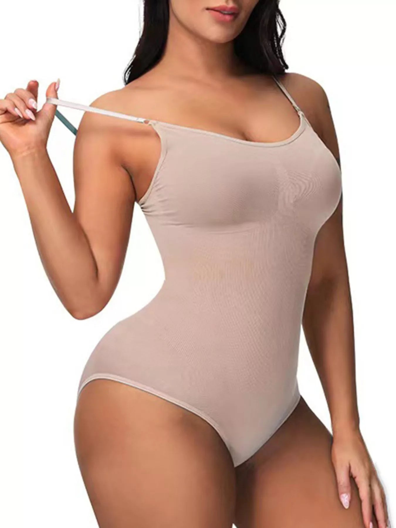 Full Size Seamless Scoop Neck Shaping Bodysuit Plus Size - Salt & Stone