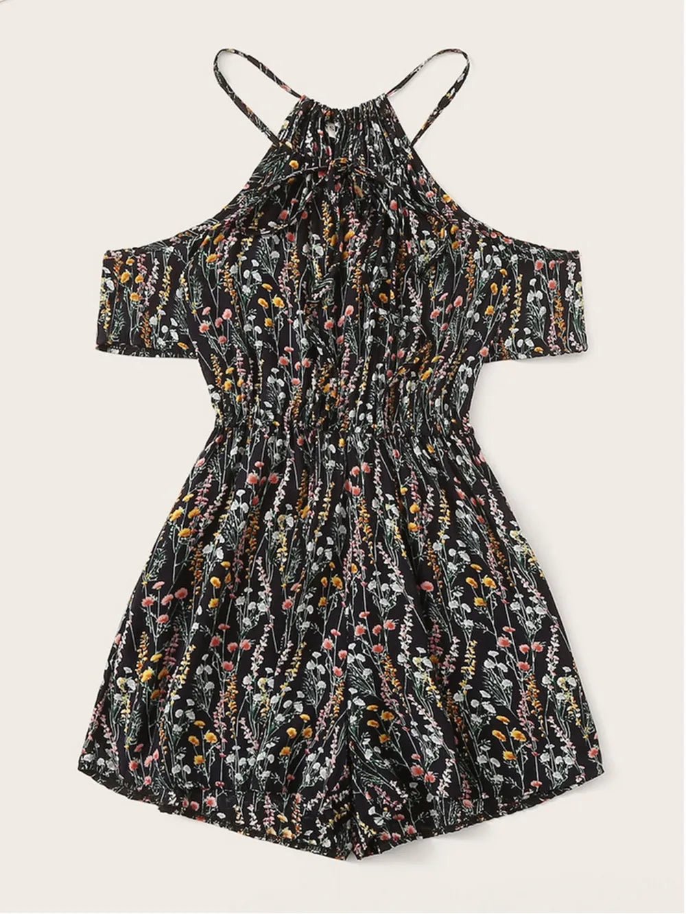 Tied Printed Short Sleeve Romper - Salt & Stone