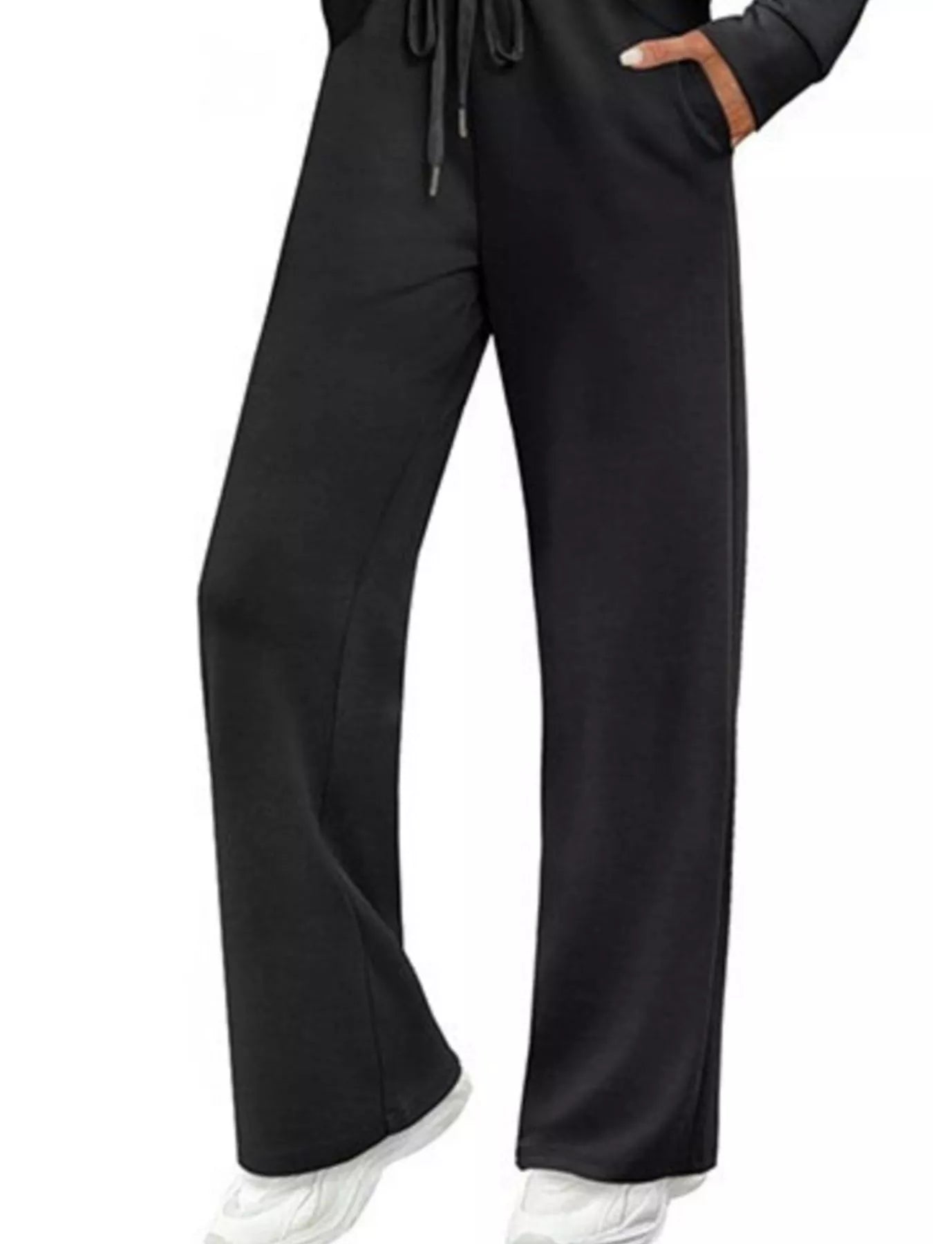 Full Size Long Sleeve Round Neck Top and Pants Set Plus Size - Salt & Stone
