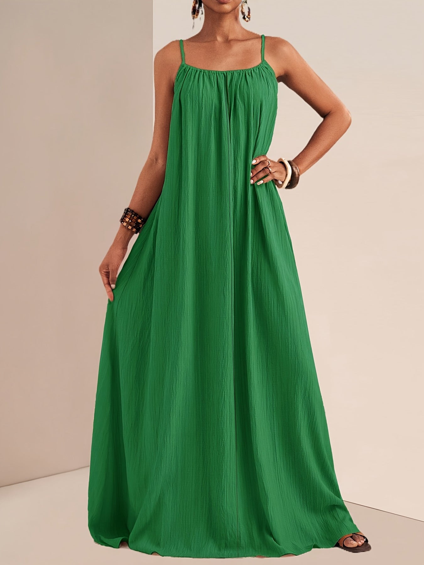 Spaghetti Strap Flowy Maxi Dress - Salt & Stone
