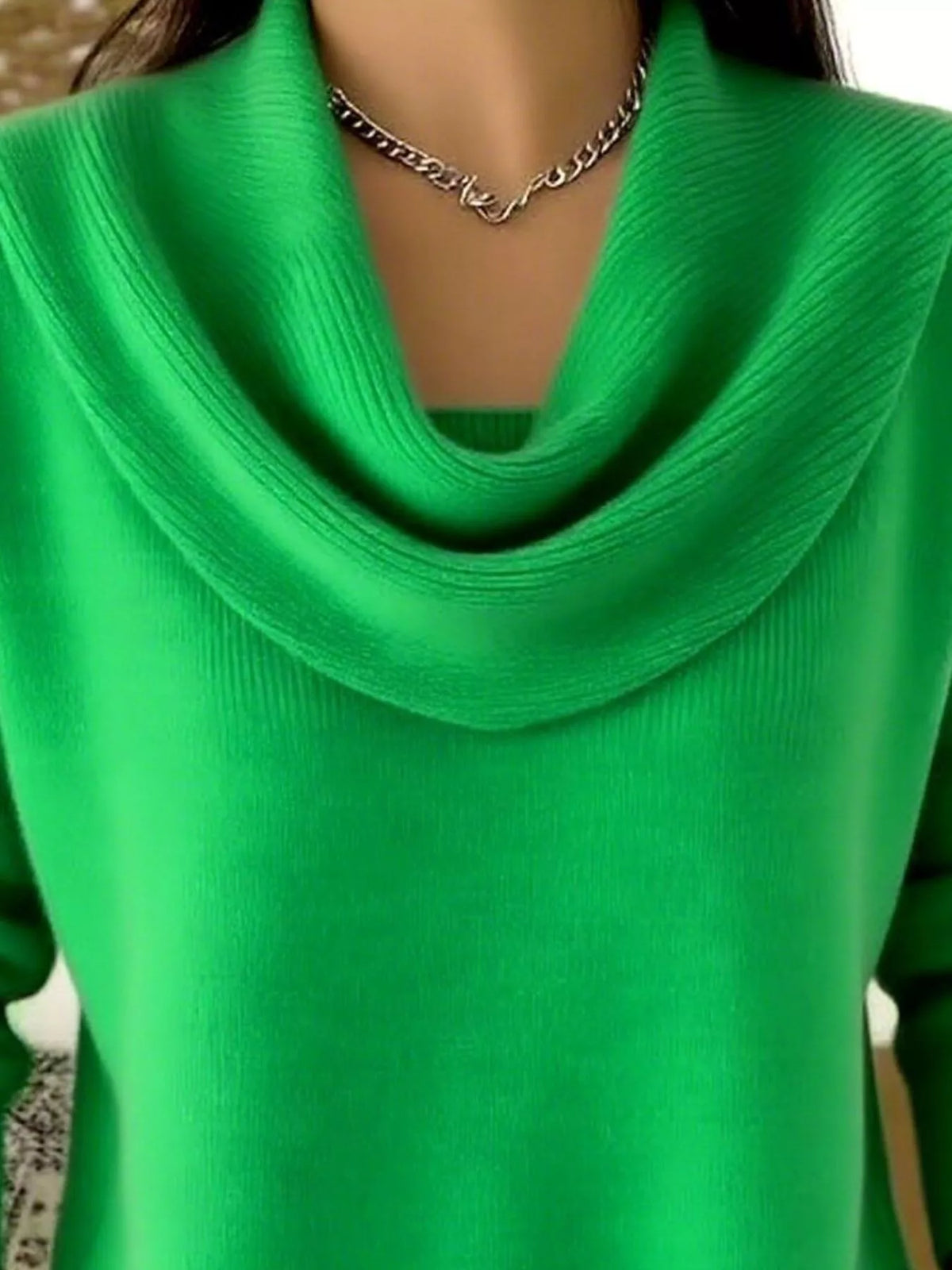 Full Size Cowl Neck Solid Color Sweater Plus Size - Salt & Stone