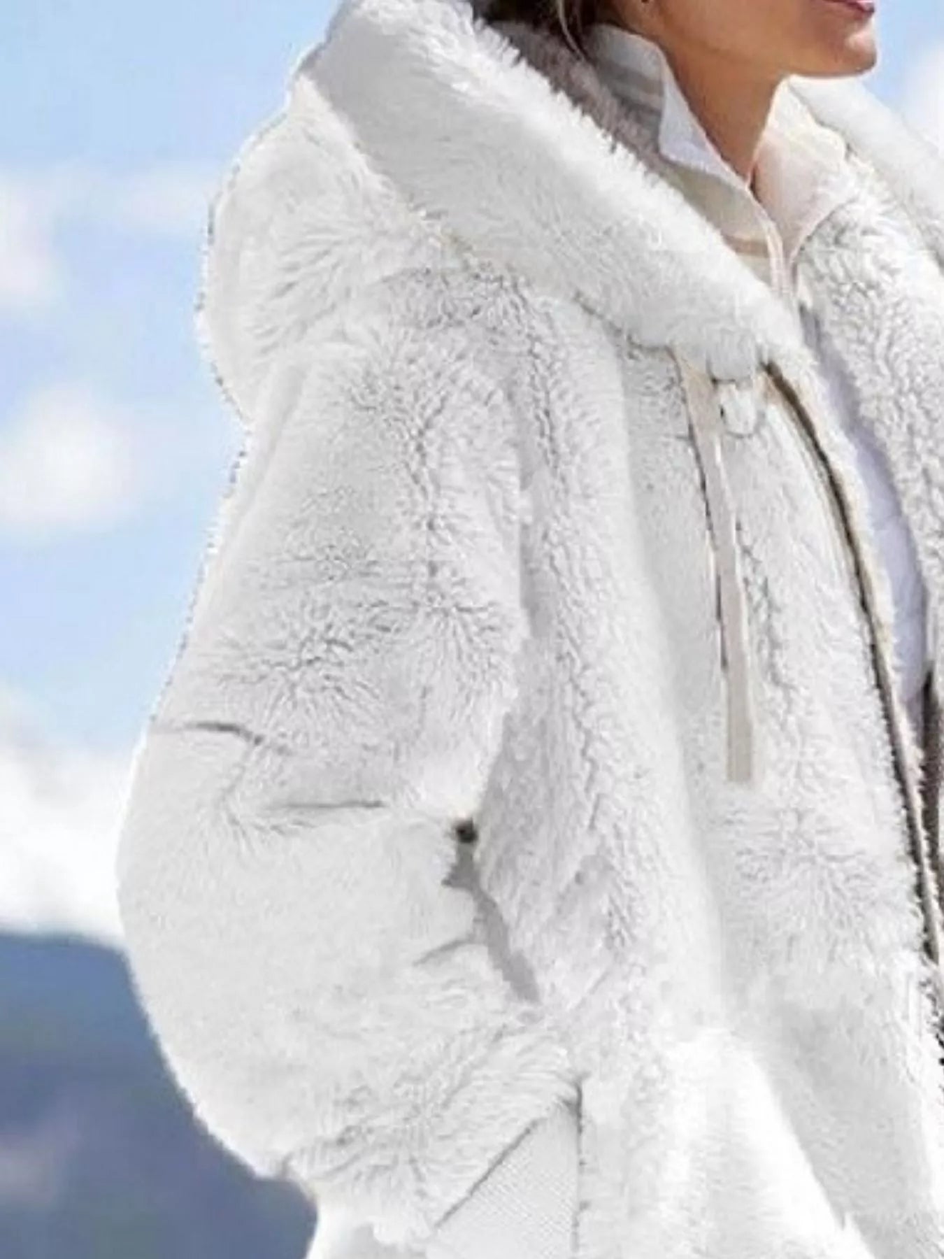 Full Size Cozy Fleece Zip - Up Hooded Jacket Plus Size - Salt & Stone