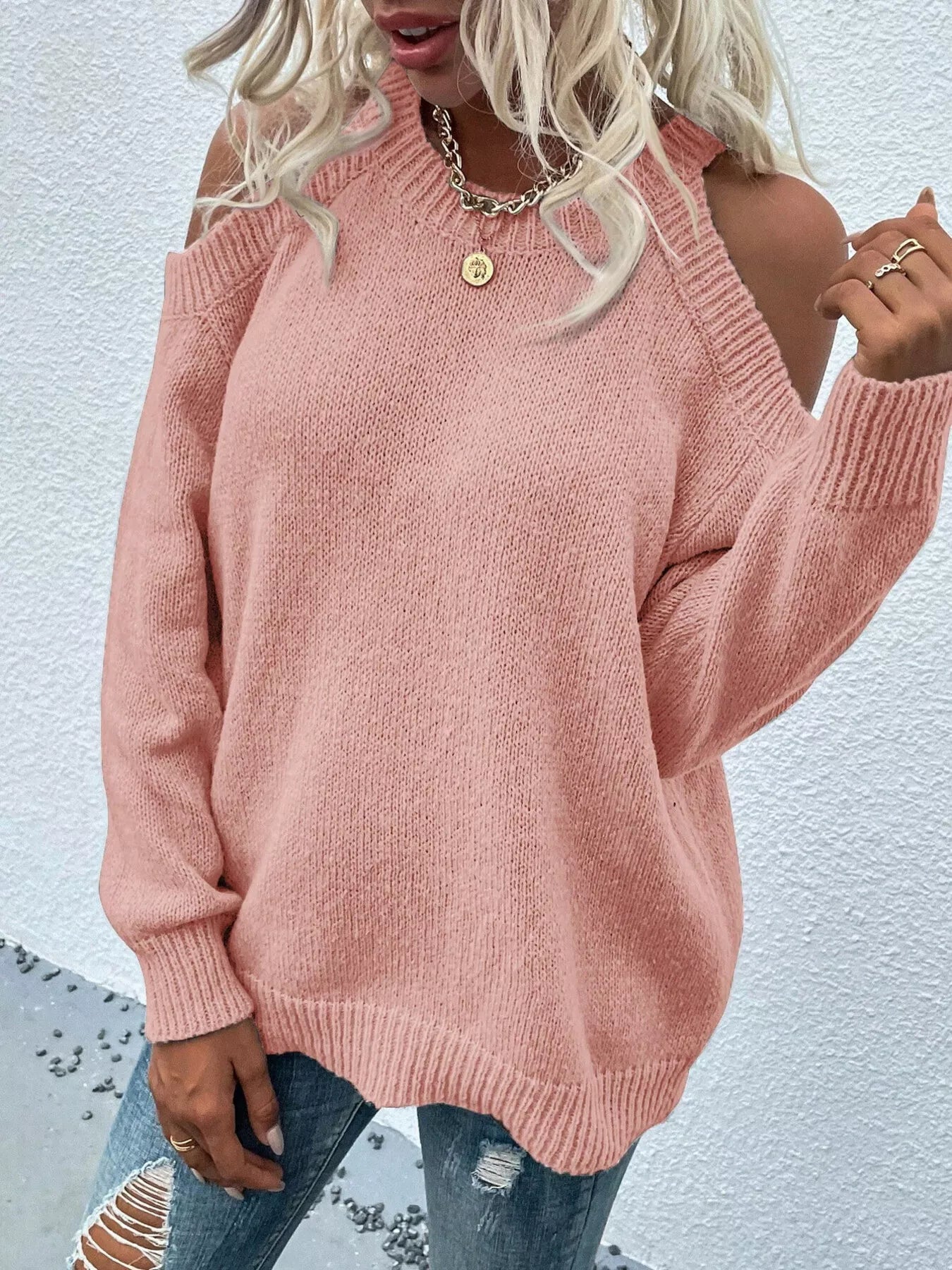 Cold Shoulder Knit Sweater - Salt & Stone
